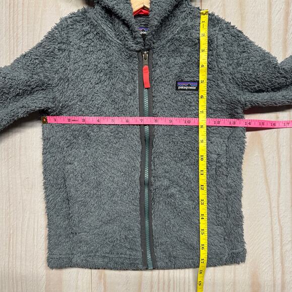 Patagonia Los Gatos Hoody Girls XS 5-6 Sherpa Pile Fleece Jacket Forge Gray - Picture 6 of 8